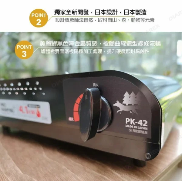 卡式爐 瓦斯爐 防風瓦斯爐 日製黑森爐4.1kW：圖片 5